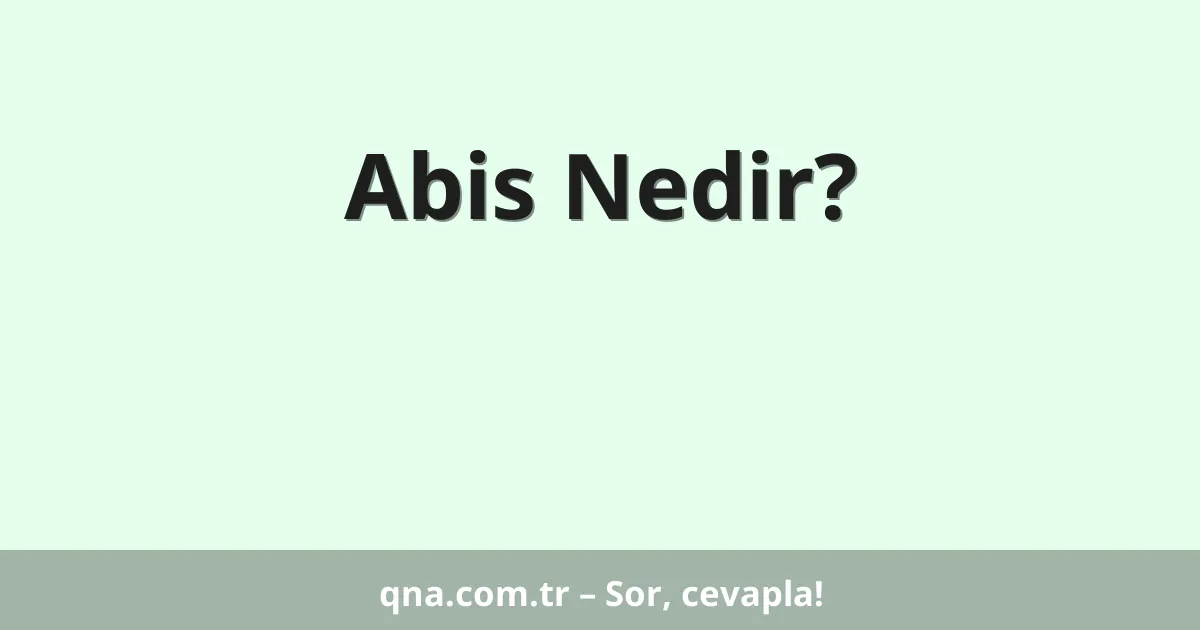Abis Nedir?