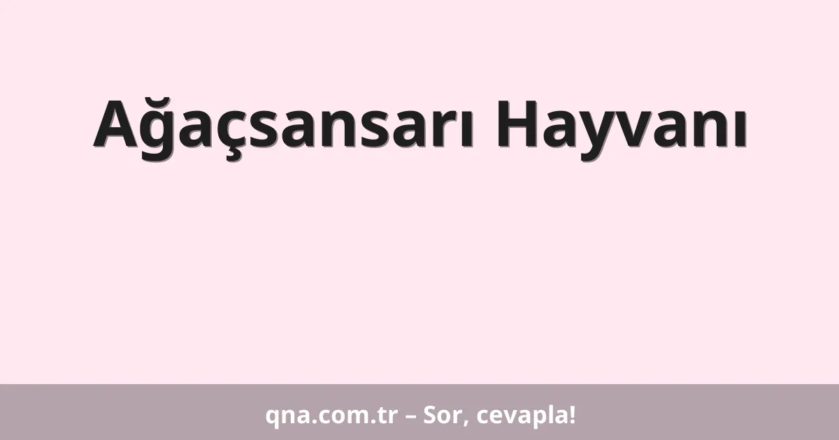 Ağaçsansarı Hayvanı