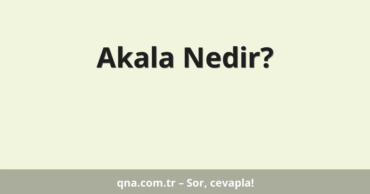 Akala Nedir?