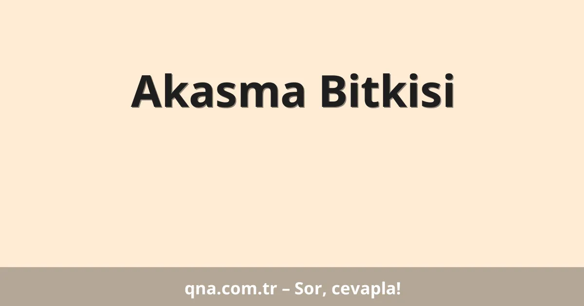 Akasma Bitkisi