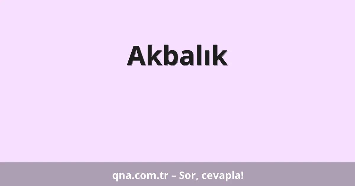 Akbalık