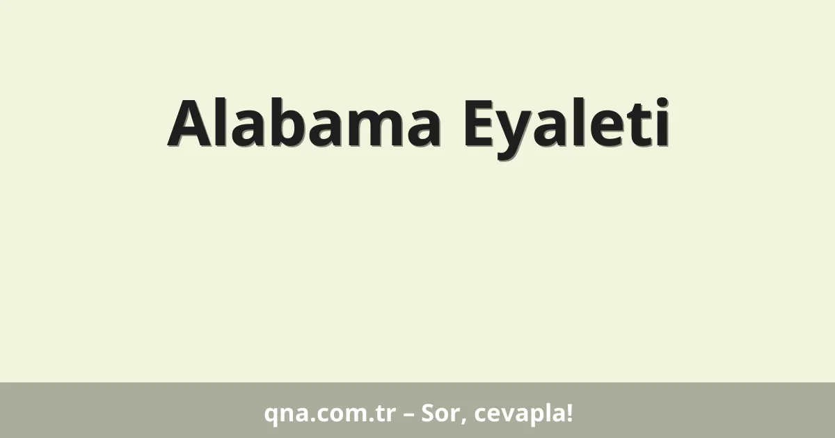 Alabama Eyaleti