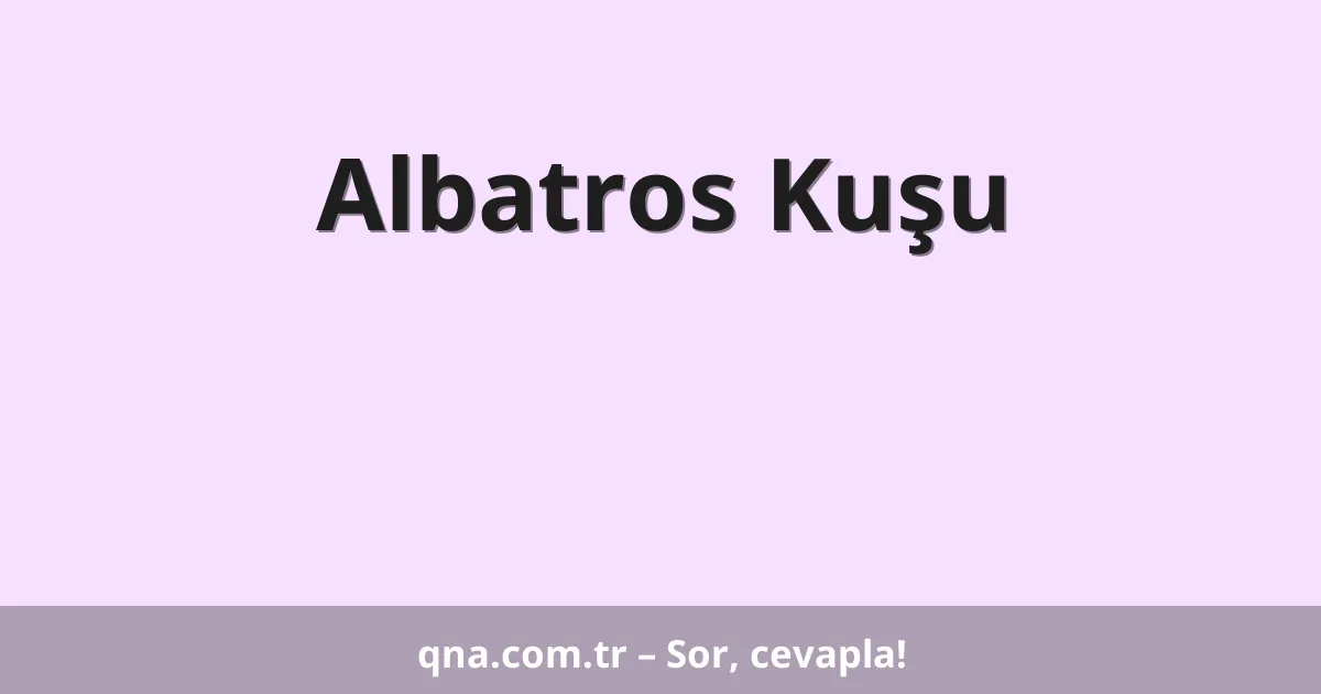 Albatros Kuşu