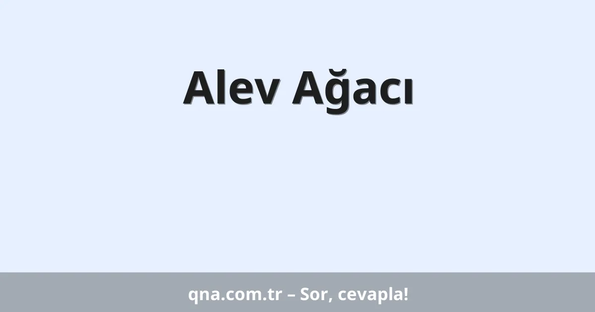 Alev Ağacı
