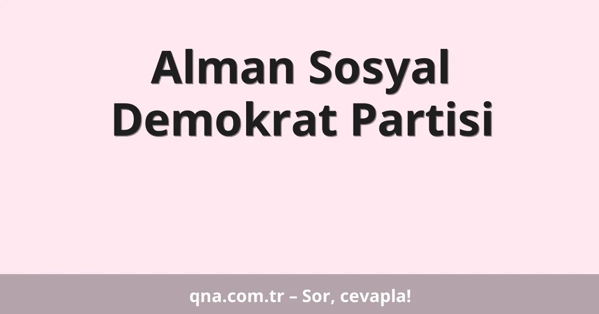 Alman Sosyal Demokrat Partisi