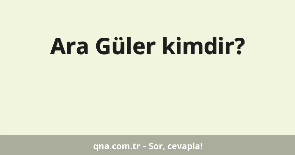 Ara Güler kimdir?