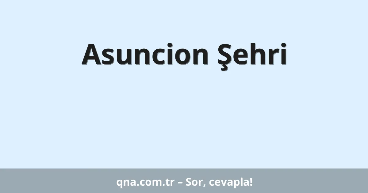 Asuncion Şehri
