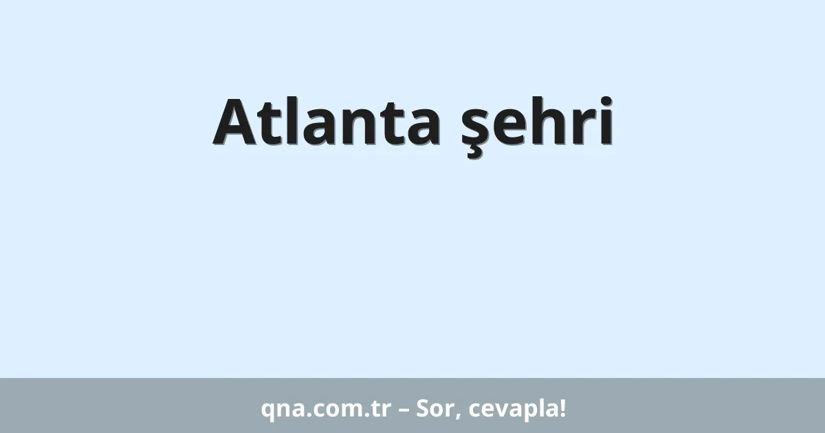 Atlanta şehri