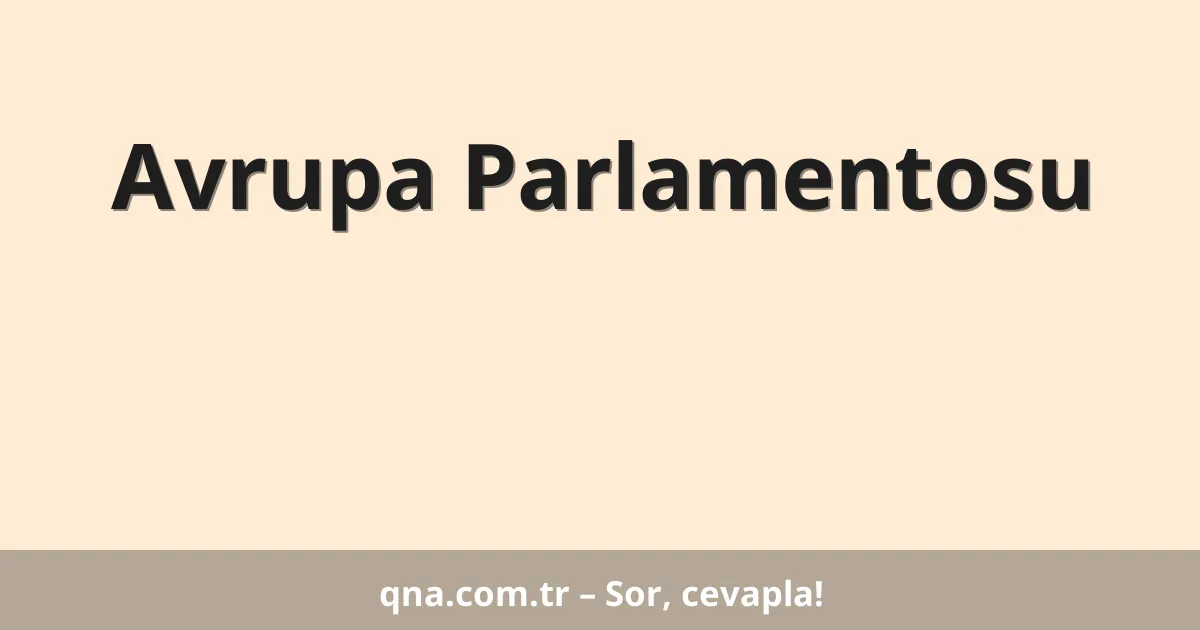 Avrupa Parlamentosu