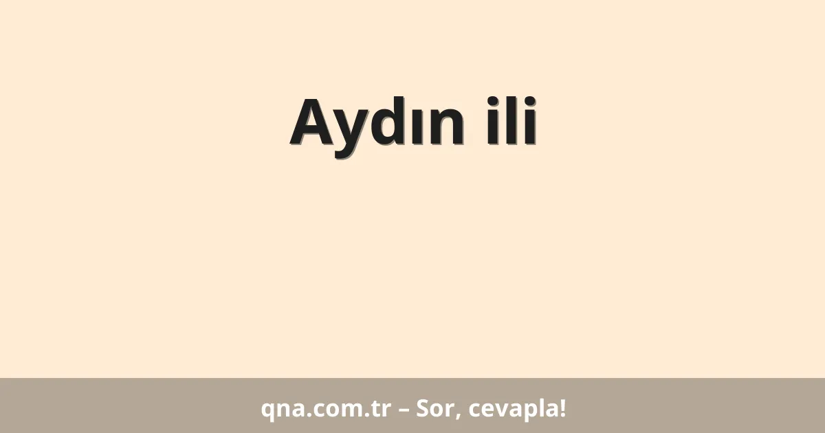 Aydın ili