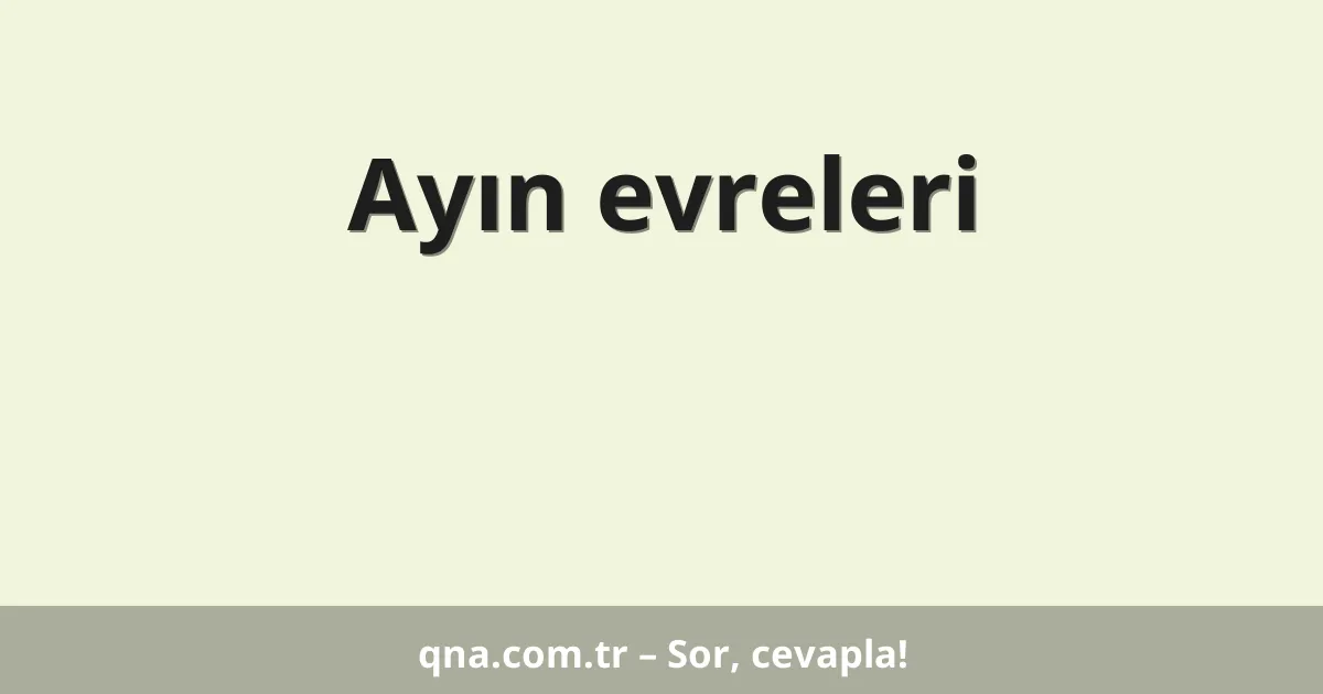 Ayın evreleri