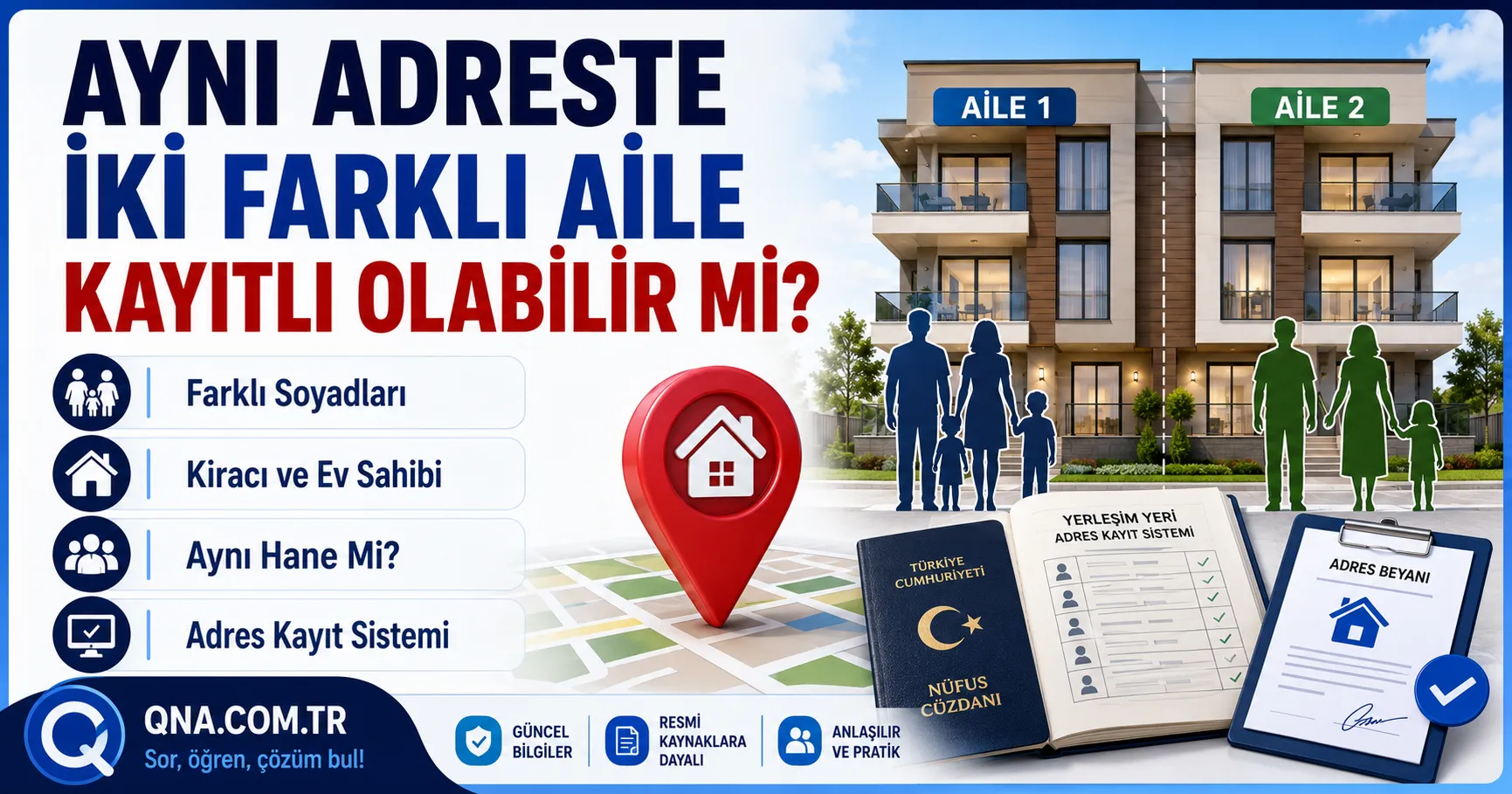 Aynı adreste iki farklı aile soyadıyla kayıt mümkün mü?