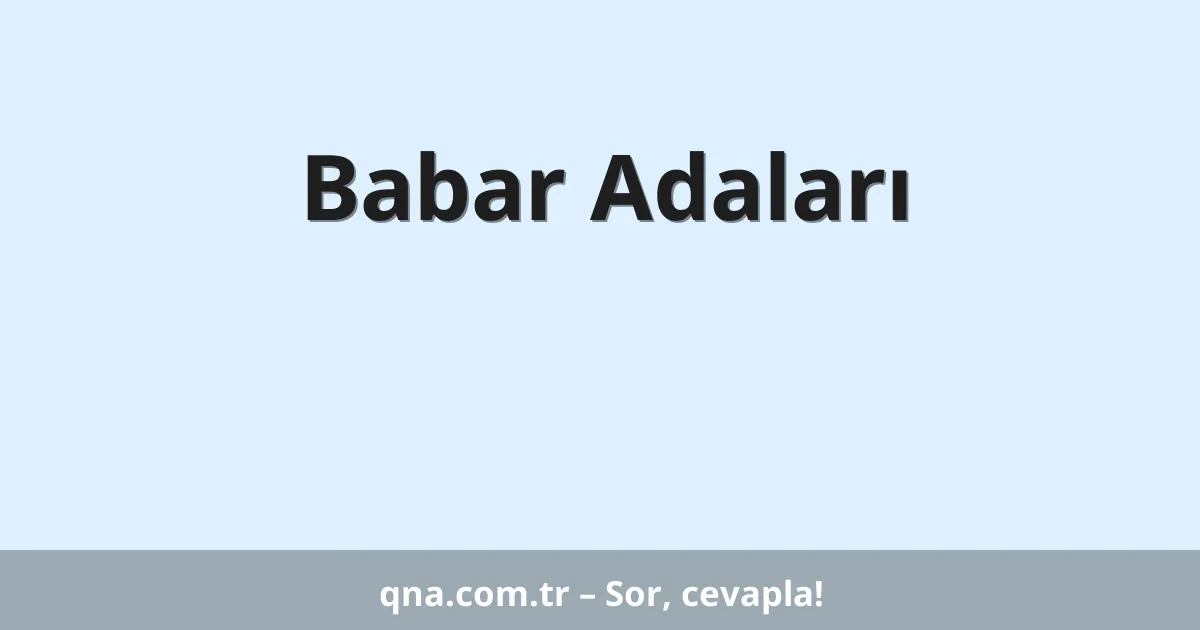 Babar Adaları