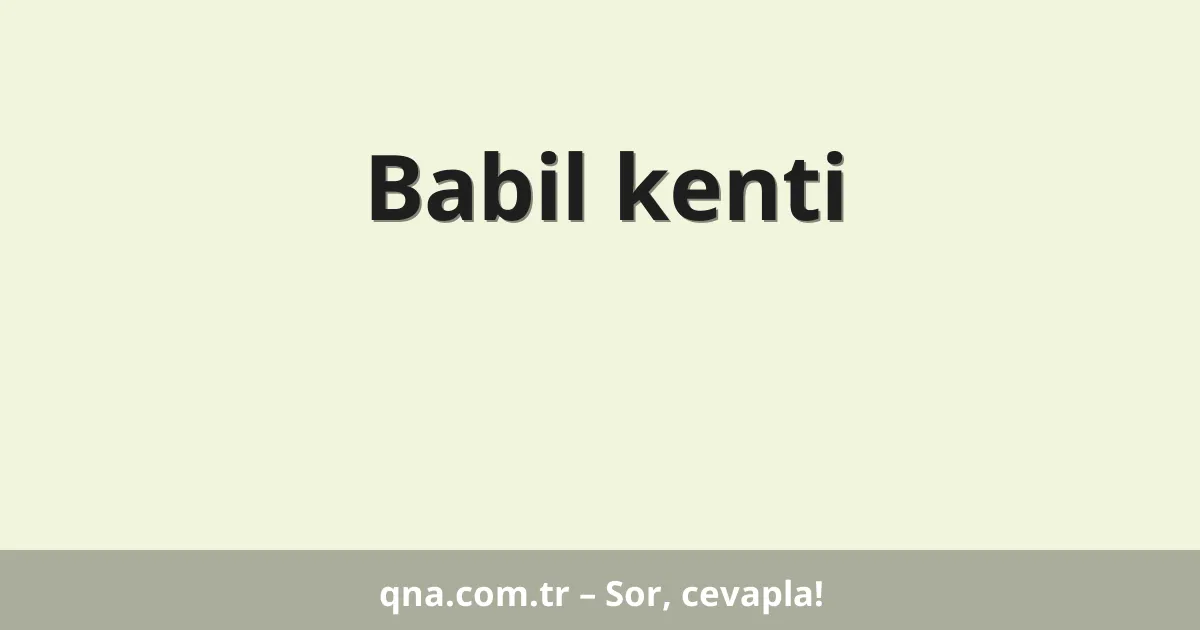 Babil kenti