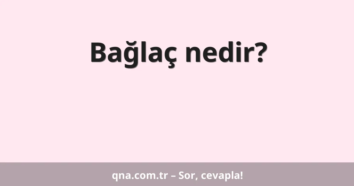 Bağlaç nedir?