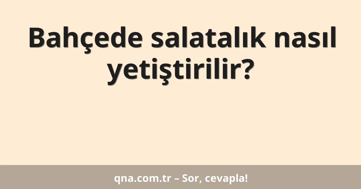 Bahçede salatalık nasıl yetiştirilir?