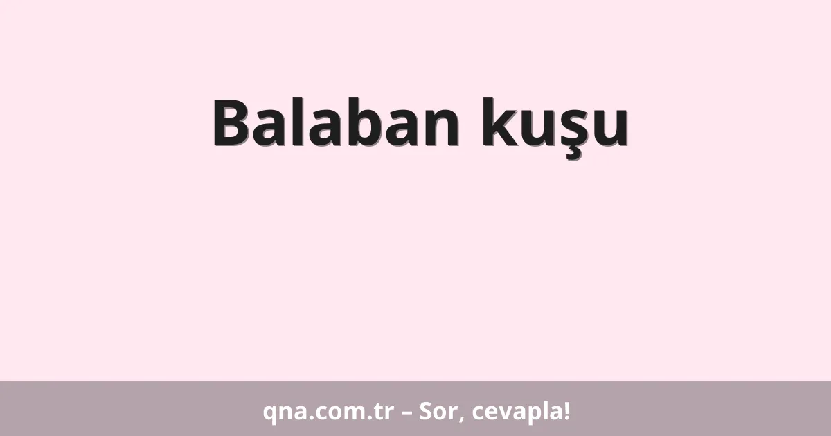 Balaban kuşu