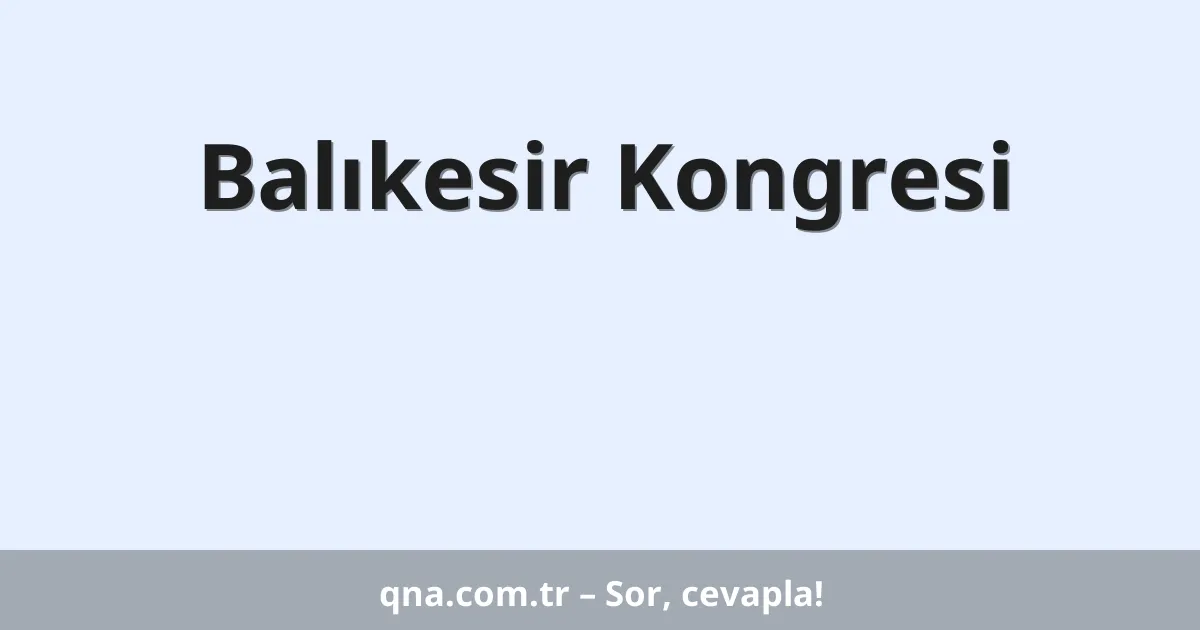 Balıkesir Kongresi