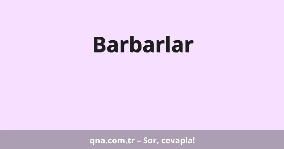 Barbarlar