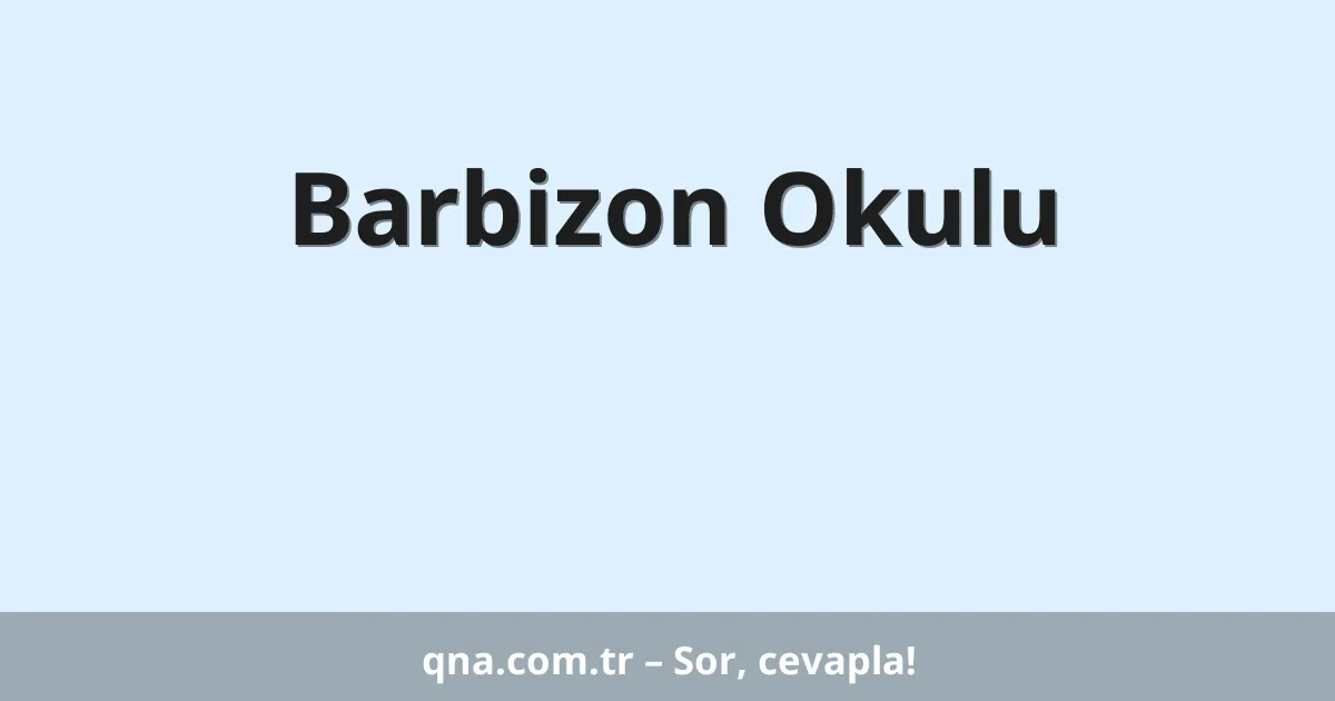 Barbizon Okulu