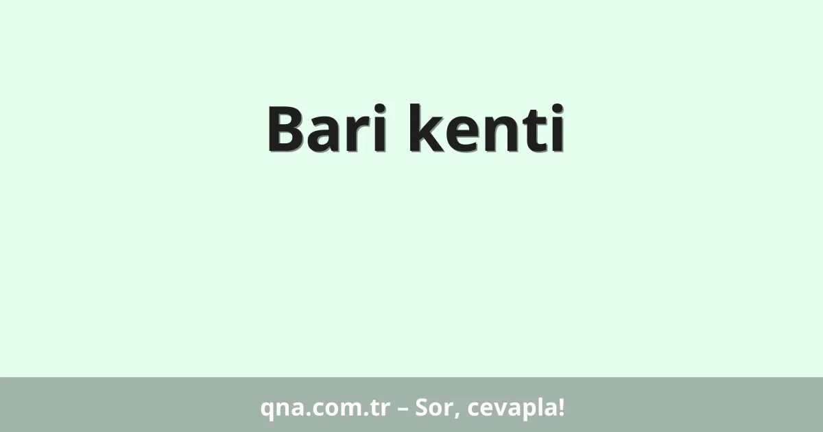 Bari kenti