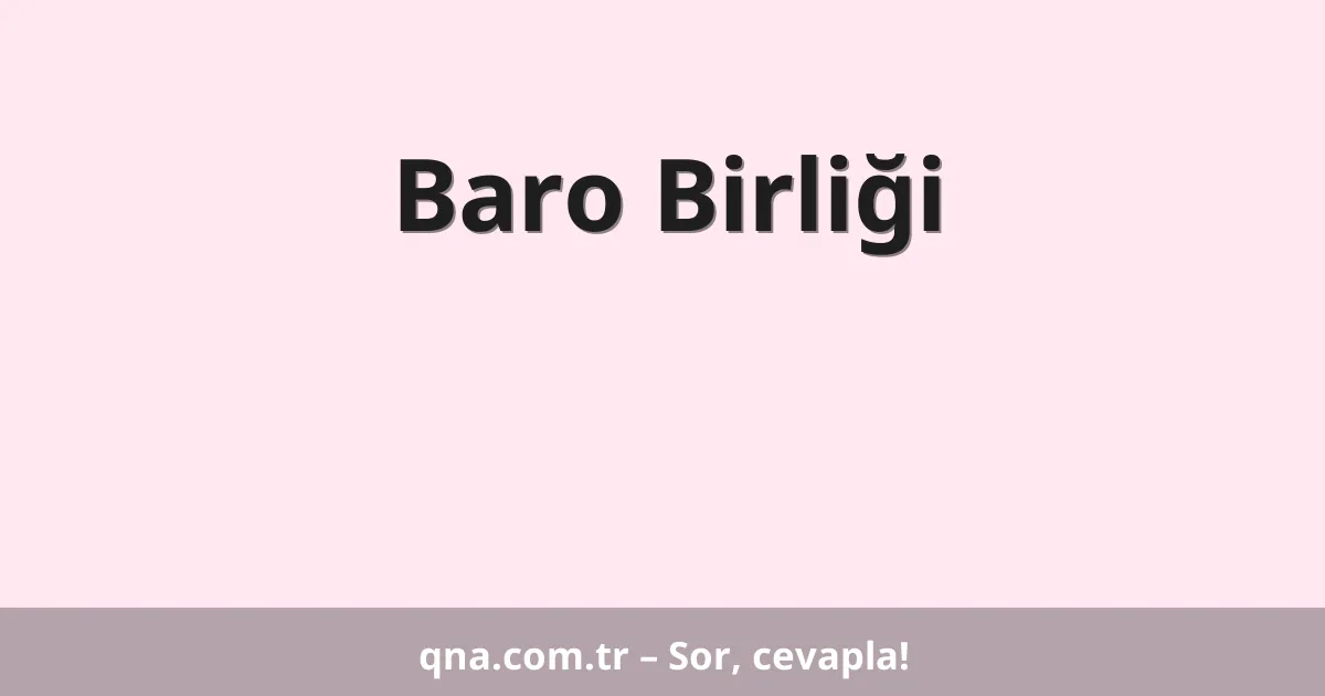 Baro Birliği