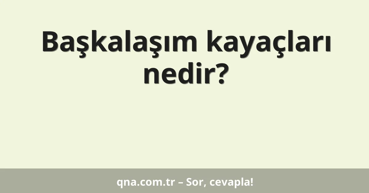 Başkalaşım kayaçları nedir?