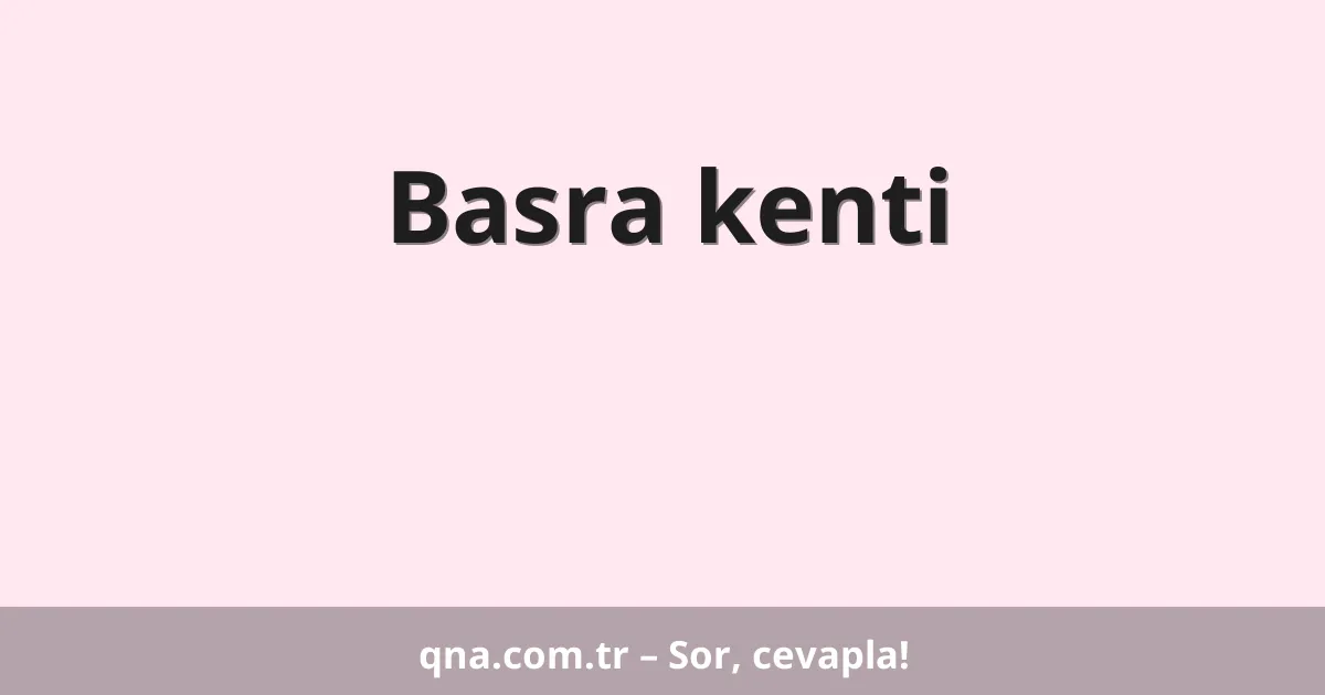 Basra kenti
