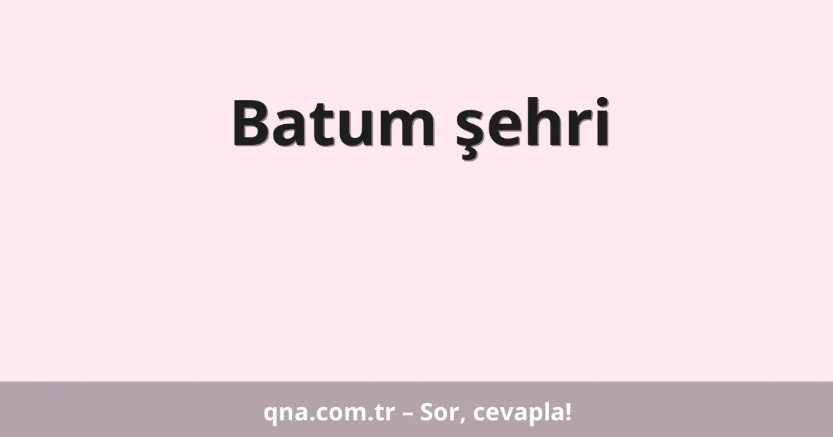 Batum şehri