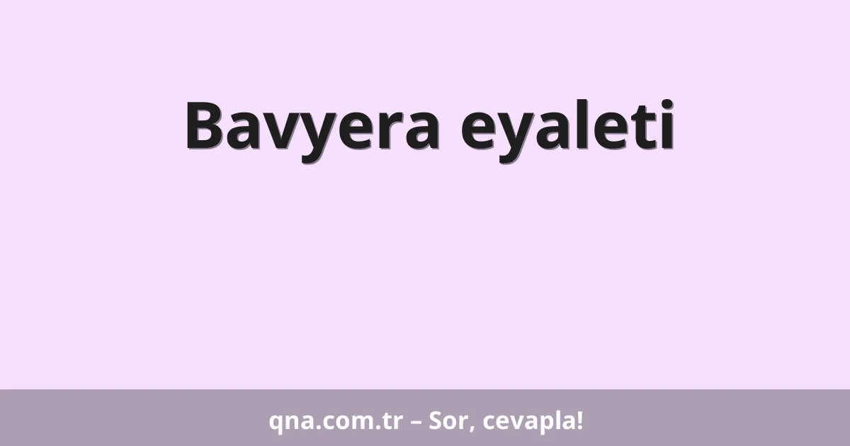 Bavyera eyaleti