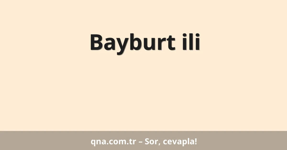 Bayburt ili