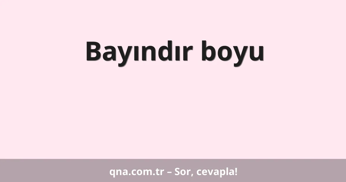 Bayındır boyu