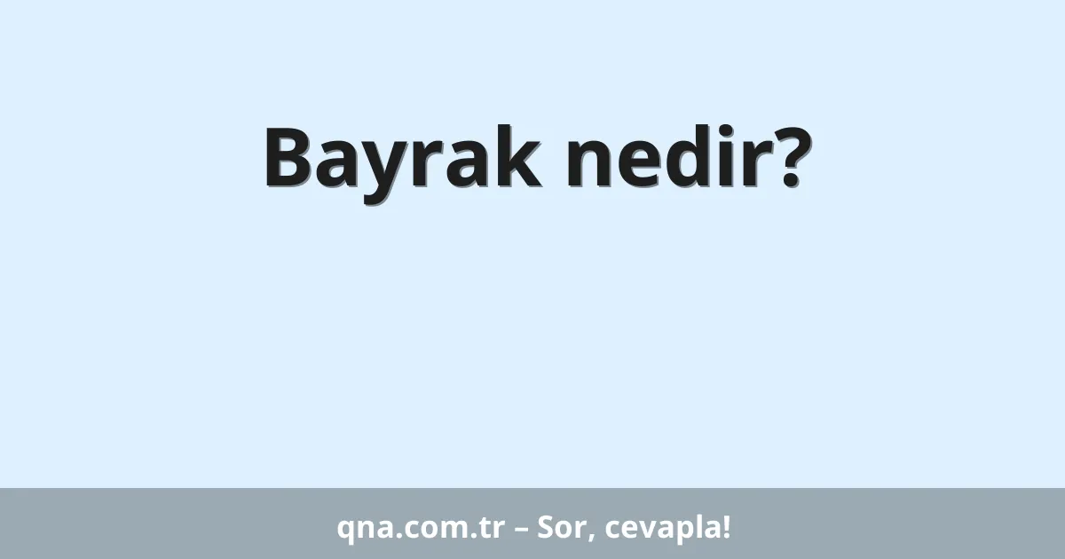 Bayrak nedir?