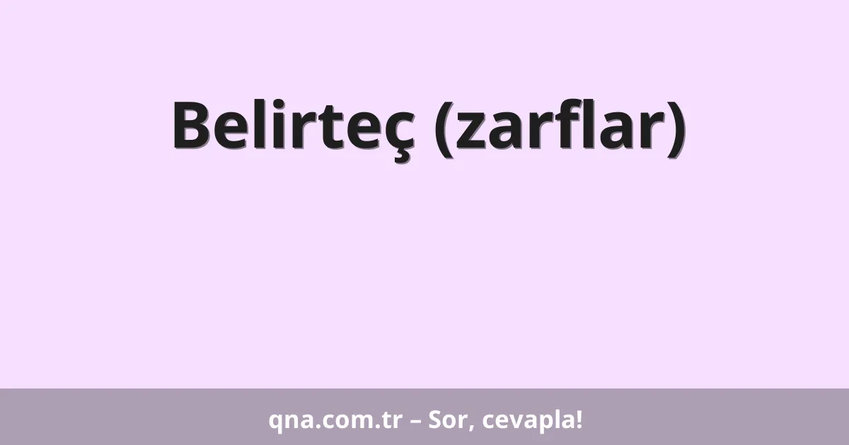 Belirteç (zarflar)