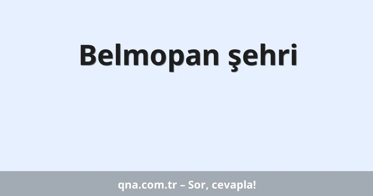 Belmopan şehri