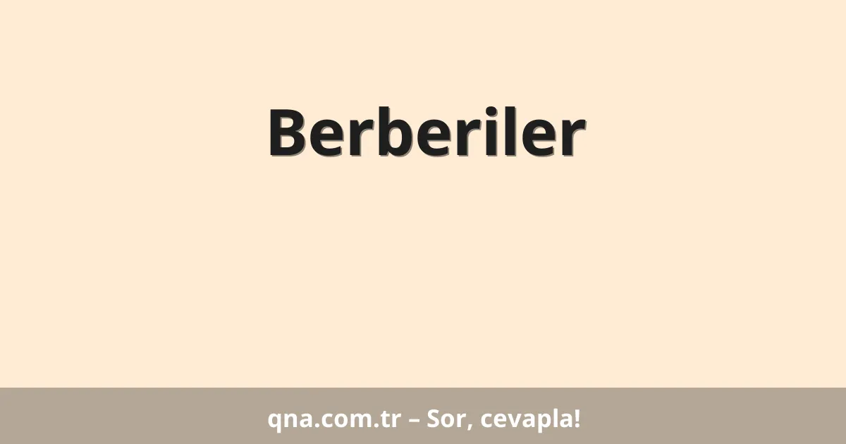 Berberiler