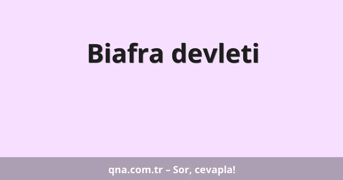 Biafra devleti
