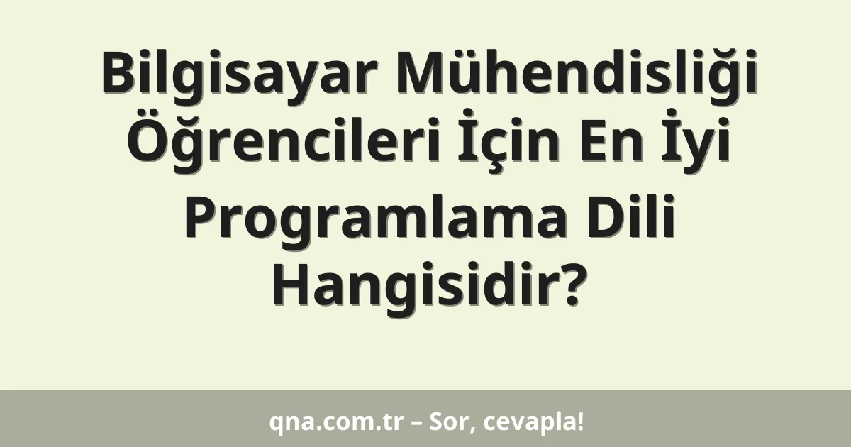 Bilgisayar Mühendisliği Öğrencileri İçin En İyi Programlama Dili Hangisidir?
