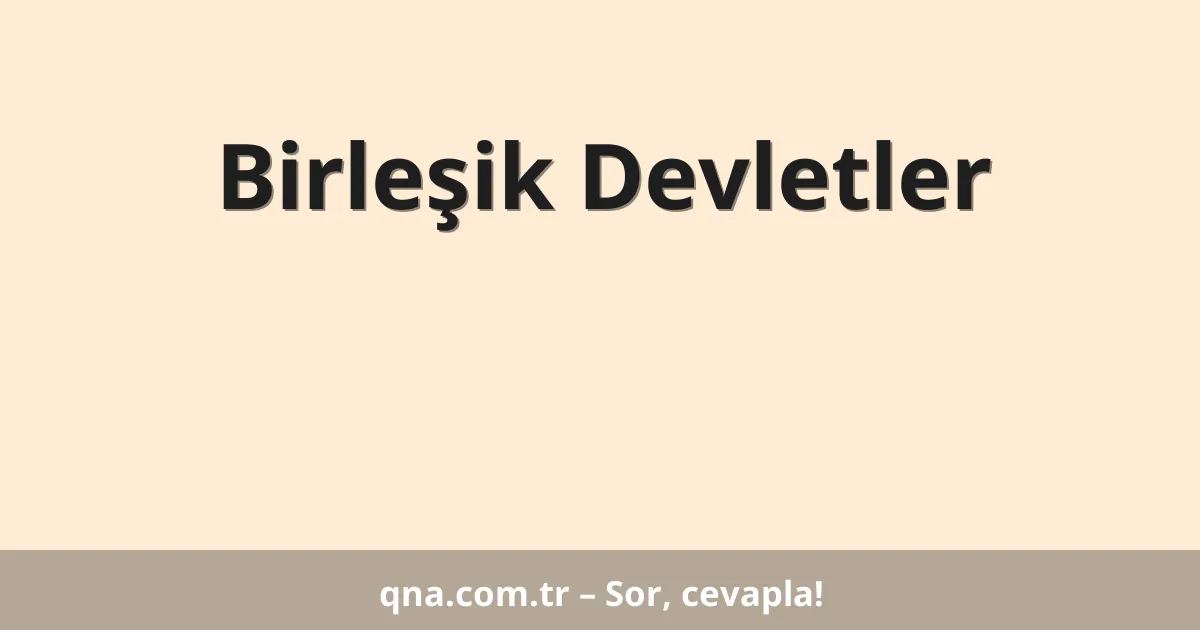 Birleşik Devletler