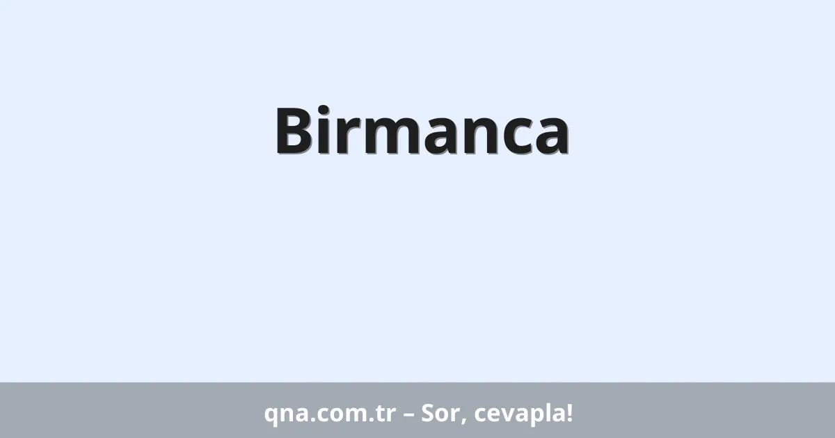 Birmanca