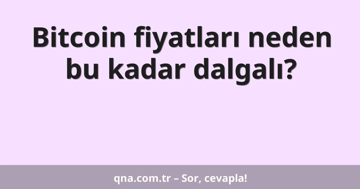 Bitcoin fiyatları neden bu kadar dalgalı?