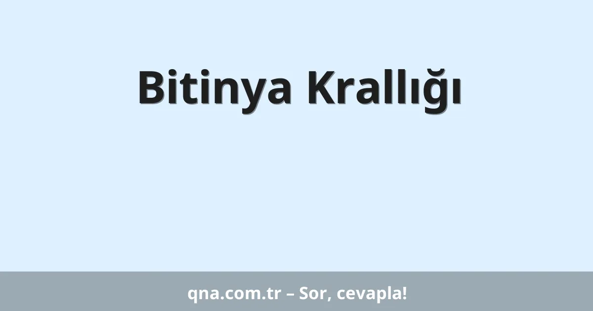 Bitinya Krallığı