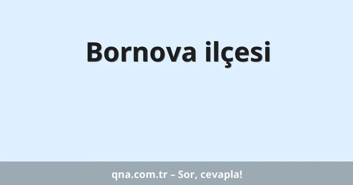 Bornova ilçesi