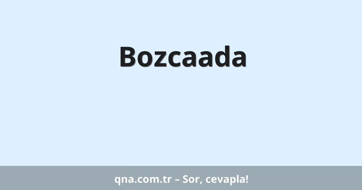 Bozcaada