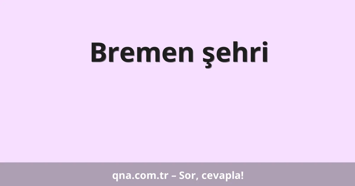 Bremen şehri