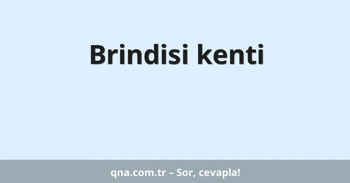 Brindisi kenti