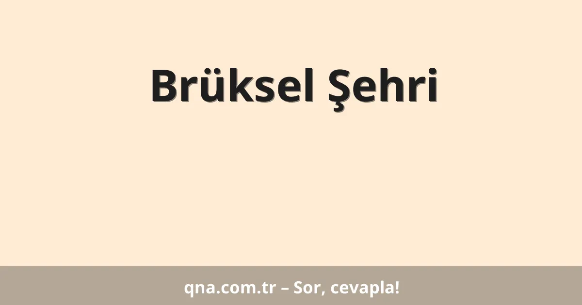 Brüksel Şehri