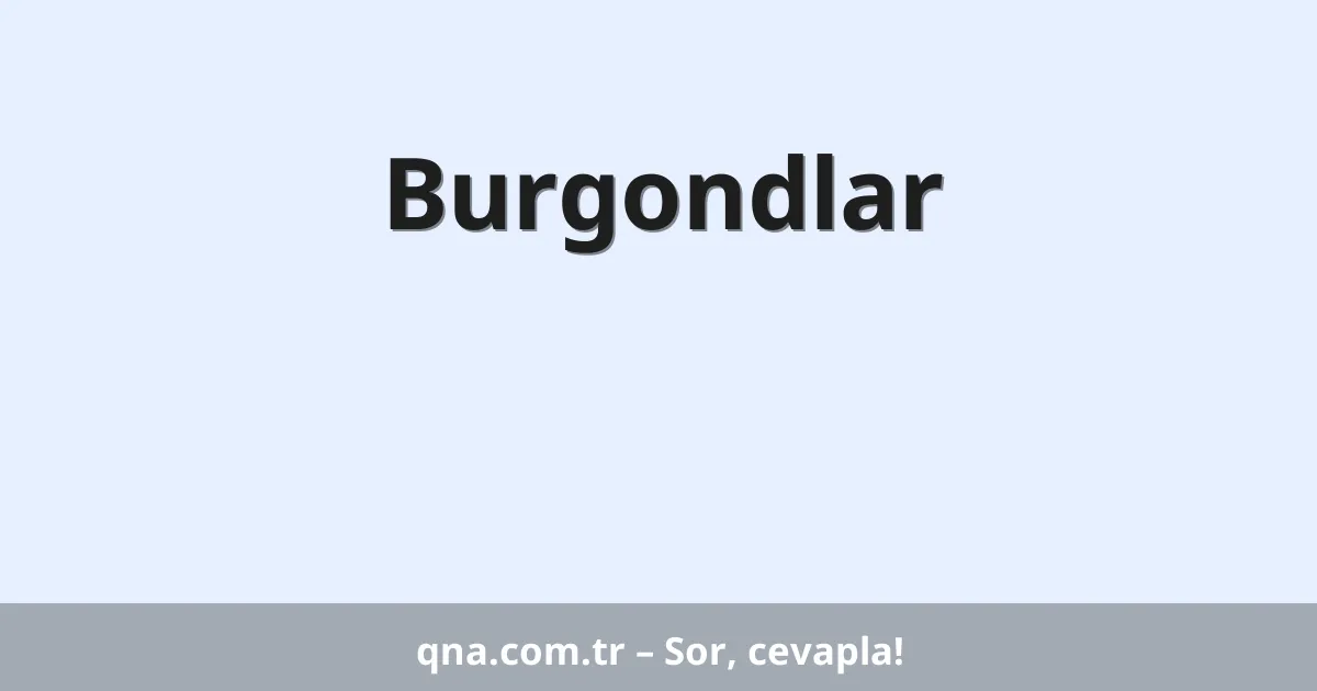 Burgondlar