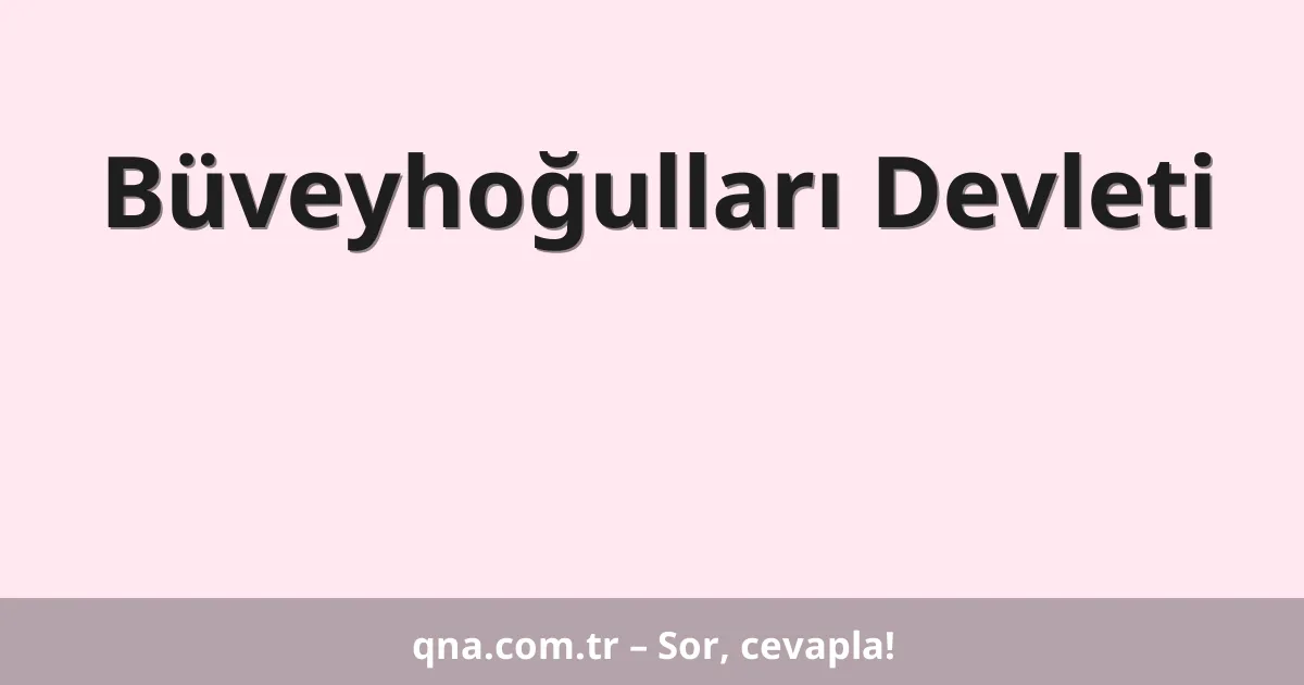 Büveyhoğulları Devleti
