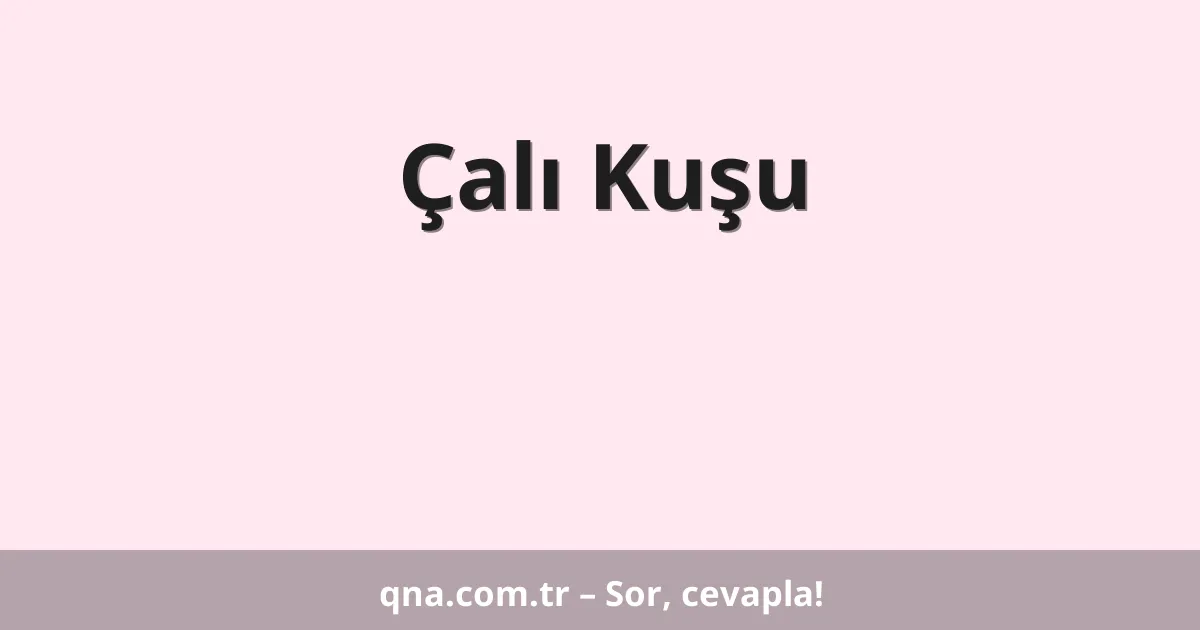 Çalı Kuşu